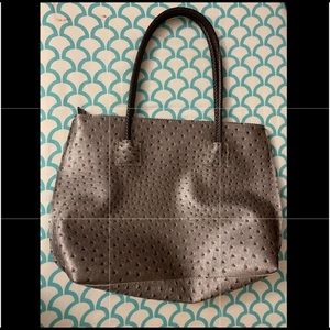 Brown elegant and classy Tote bag with weaved handles